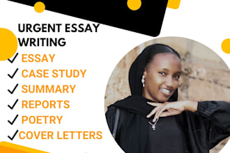 do urgent essay writing, case study, poetry, cover letter, apa reports