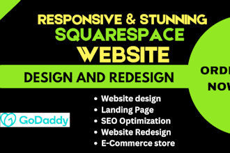 do responsive squarespace website design or redesign squarespace online store
