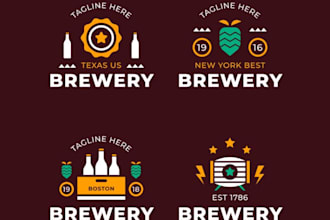 make awesome logo for beer and beverage