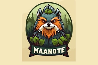 design high quality nature cartoon mascot logo with express delivery