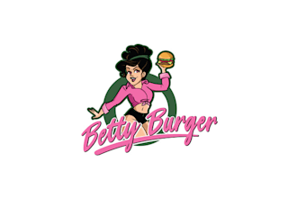 make vegetarian street food brand burger logo