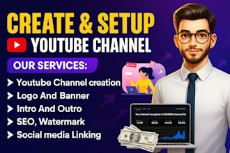 create and setup youtube channel