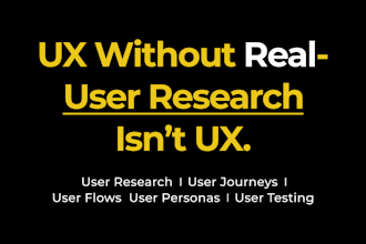 do UX research, user personas, userflows, sitemap, wireframing and user testing