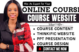 create online course content elearning course creation on thinkific