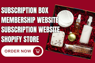 design subscription box shopify store membership website subscription website