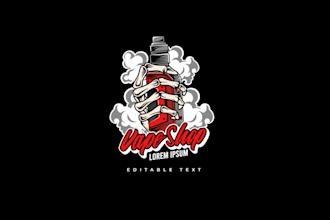 create high quality and beautiful vape logo design