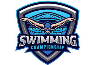 design high quality swimming pool mascot logo with unlimited revision
