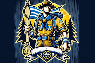 design high quality patriotism mascot logo with fastest delivery