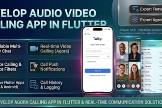 develop video and audio calling in android and ios flutter agora