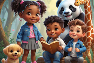 design children book story illustration africa  children story book illustration