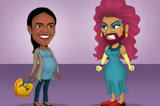 create political and editorial cartoons