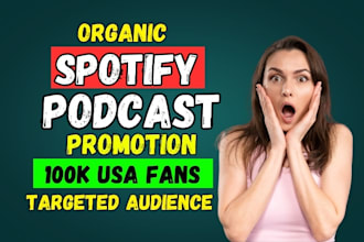 do spotify podcast promotion to USA audience organically to get more subscribers