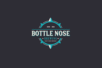 design unique bottle nose brewing logo