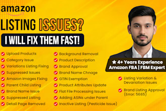 fix amazon listing error, variation issue, flat file and suppressed listing