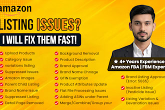 fix amazon listing error, variation issue, flat file and suppressed listing