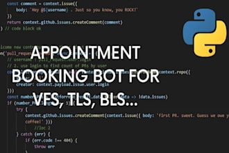 program automated vfs appointment bot vfs booking bot, visa booking bot, bls bot
