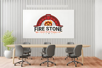 make modern pizza, food, chef, restaurant logo and any graphic design
