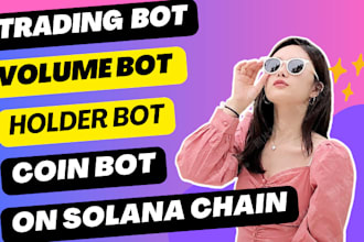 holder bot volume bot telegram bot discord bot on sol pumpfun eth evm base sui
