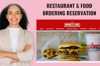 design restaurant website on square squarespace wix with online ordering system