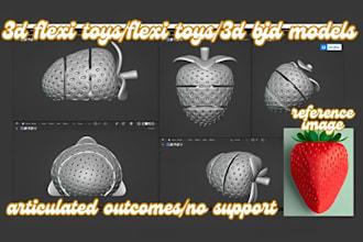 sculpt 3d articulated model 3d bjd 3d flexi toys cartoonish sensory fidget toys