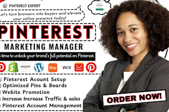 be your pinterest marketing manager, setup pins and boards to get sales