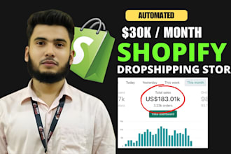 build an automated shopify dropshipping store, shopify store design, redesign