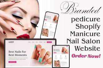 design beauty salon website nail pedicure manicure barbershop spa beauty website