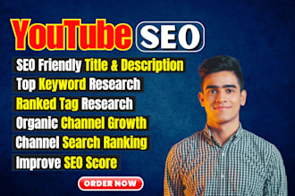 be your youtube SEO expert for organic channel growth