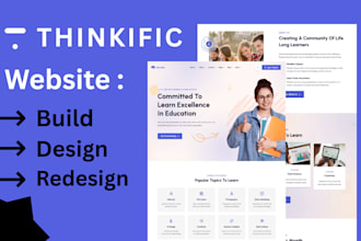 design thinkific website, thinkific online course, redesign thinkific