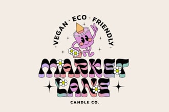 design fun funky candle co logo