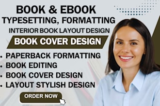 do book typesetting interior ebook layout design paperback formatting canva book