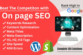 do wordpress and shopify on page SEO