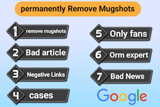 permanently remove mugshots cases article news and negative links on google