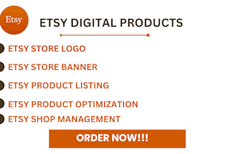 help you create an amazing etsy store, etsy banner and logo