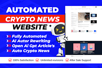 create automated autopilot crypto news website for passive income and autoblog
