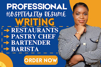 write hospitality, restaurants, bartender, banquet server and sous chef resume