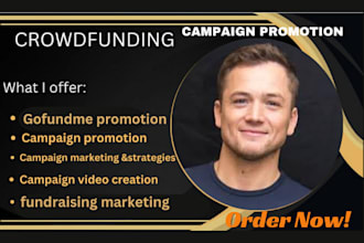do crowdfunding promotion for kickstarter gofundme wefund fundraising campaign