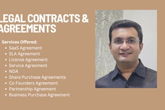 draft and review saas agreement and custom software contract