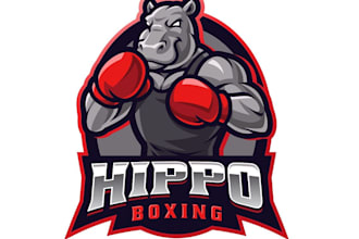design high quality boxing mascot logo with fastest delivery