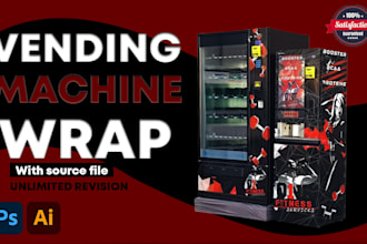 design a unique vending machine wrap and atm machine wrap design