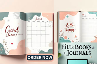 design fillable books, interactive pdfs, workbooks, and journals