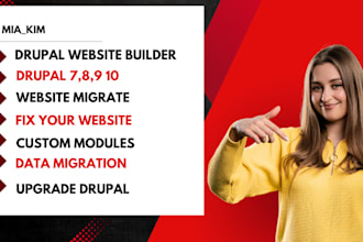 develop, update, migrate or fix your drupal 7, 8, 9 and drupal 10 websites