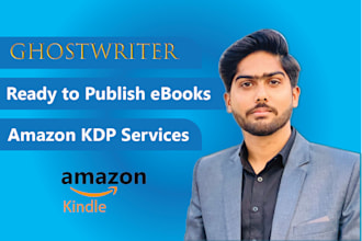 be your amazon KDP ebook ghost writer, book writing, formatting, and publishing