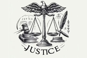 design wonderful attorney legal or law firm logo for you