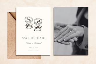 design wedding invitations and save the dates