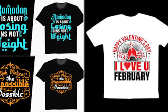 create custom bulk t shirt design, typography t shirt with printify for etsy pod