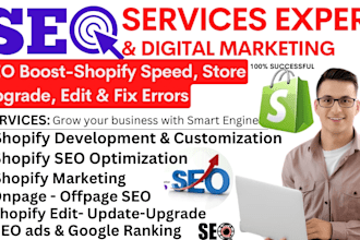 do shopify SEO, optimize shopify website store speed update customize google ads