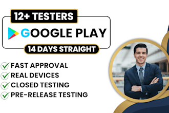 provide 12 testers or 20 testers for google play console closed testing