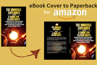 convert ebook cover to paperback and hard cover for amazon