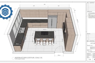 create professional sketchup layout interior floor plan sheets